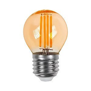 Lâmpada LED Filamento G45  110v 4w G45 400lm 110v Ip20 Branco Quente 2400k - Gaya